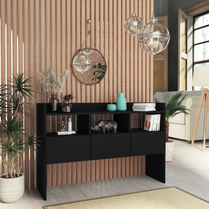 Gossi servanta, negru, 105x30x70 cm, pal