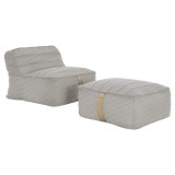 Scaun de grădină din burete cu puf, bej