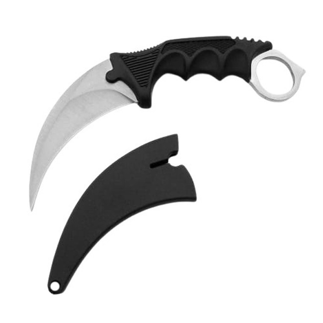 Cutit de vanatoare IdeallStore&reg;, Claw Assault, 19 cm, argintiu, teaca inclusa