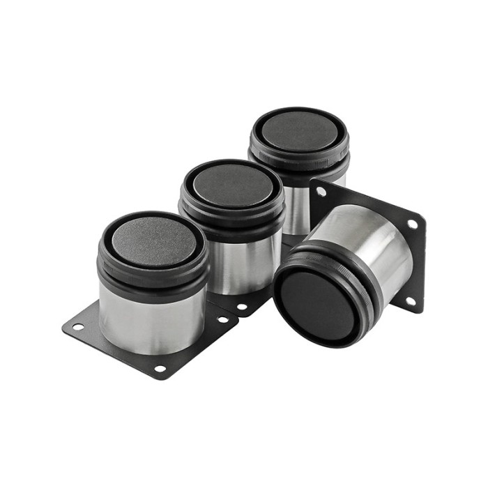 Picior din inox pentru pat, &Oslash; 60 mm x 6 cm, 4 buc / set