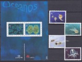 DB1 Fauna Marina Portugalia 1998 4 v. + SS MNH, Nestampilat