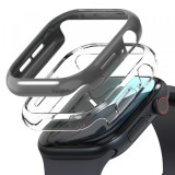 Husa Ringke Slim pentru Apple Watch Series 10 / 11 42mm, Set 2 bucati, Gri / Transparenta