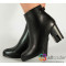 Botine negre office cu toc dama/dame/femei (cod 028617)