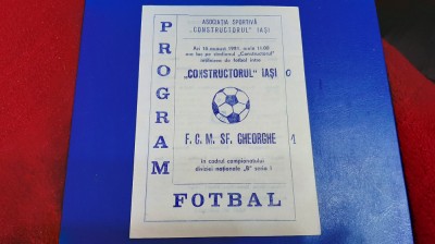 program Constr. Iasi - FCM Sf. Gheorghe foto