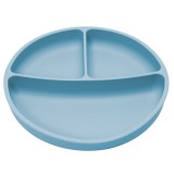Farfurie compartimentata din silicon cu ventuza Aqua Blue 6 luni+, 1 bucata, Appekids