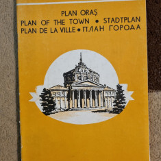 planul orasului bucuresti din anul 1976 - dimensiuni 97/68 cm