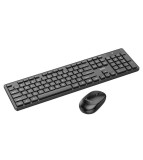 Kit Tastatura si Mouse Wireless HOCO GM17, Design Ergonomic, Negru