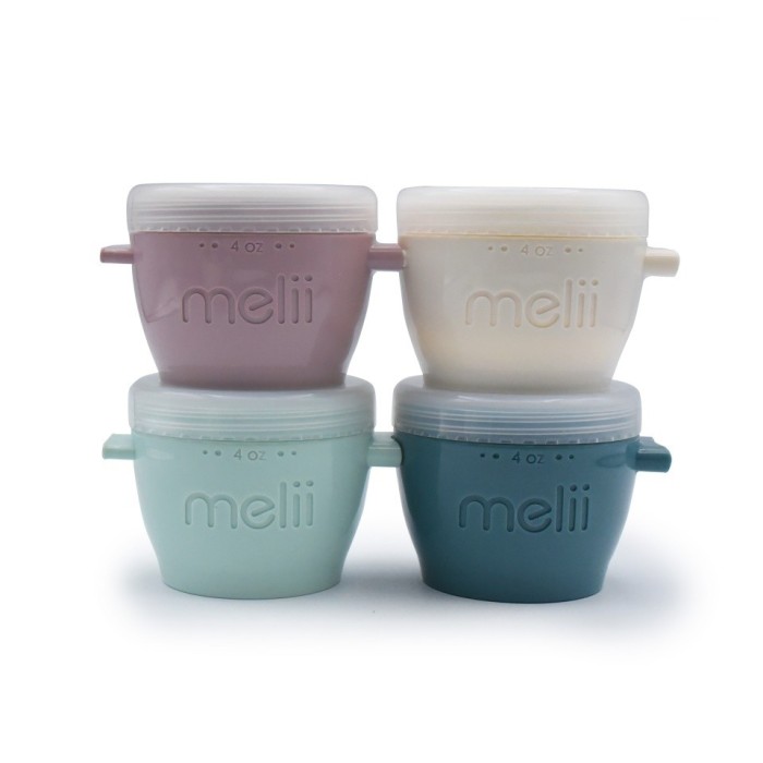 SET 4 RECIPIENTE SILICON SNAP&amp;GO, MELII LUXE, 4*118 ML