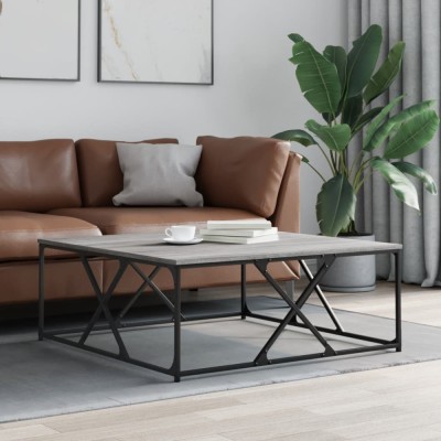 vidaXL Măsuță de cafea gri sonoma 100x100x40 cm lemn prelucrat foto
