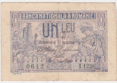 ROMANIA 1 LEU 1915 aF foto