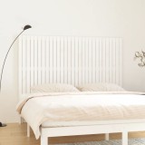 VidaXL Tăblie de pat pentru perete, alb, 185x3x110 cm, lemn masiv pin