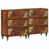 Bufete vidaXL 2 piese Maro miere 60x33.5x75 cm Lemn masiv de mango