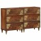 vidaXL Bufet 2 pcs maro miere 60 x 33.5 x 75 cm Lemn masiv de mango 3310145