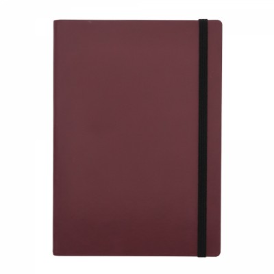 Agenda notes A5 Velvet cu elastic burgundy foto