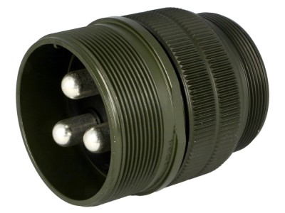 Conector circular drept, 3 pini foto
