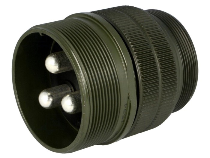 Conector circular drept, 3 pini