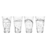 Set 4 pahare - Great Guys - Glass Grey | Aida