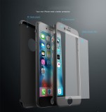 Husa Full Cover 360&deg; (fata + spate + geam sticla) IPAKY pentru Apple iPhone 6/6S, rose gold