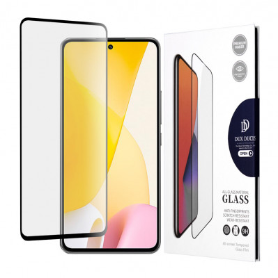 Folie pentru Xiaomi 12 Lite, Dux Ducis Tempered Glass, Black foto