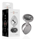 Intense Anal Toys-Plug Anal din Aluminiu cu Cristal Negru &ndash; Mărime S