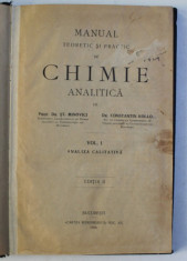 MANUAL TEORETIC SI PRACTIC DE CHIMIE ANALITICA de ST. MINOVICI si CONSTANTIN KOLLO , VOLUMELE I - II, 1922 foto
