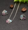 Set cercei si pandantiv argint 925 Trifoi Norocos Set368C, Argintboutique