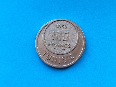 100 Francs 1950 Tunisia-in realitate arata bine foto