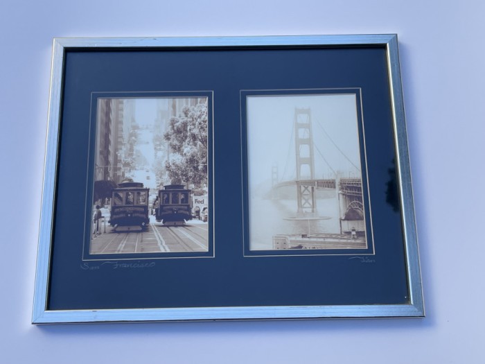 Tablou cu doua fotografii emblematice despre SAN FRANCISCO, anii 1900