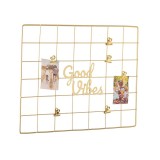 Rama foto 40x30 cm, metalica cu clesti, Auriu, ATU-082337