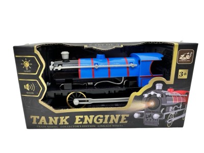 Locomotiva clasica tip Thomas Tank Engine albastru cu sunet si lumini foto