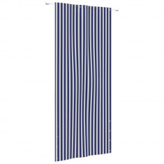 Paravan de balcon,albastru si alb, 120x240 cm, tesatura oxford GartenMobel Dekor