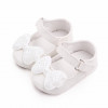 Pantofiori albi din lac cu fundita cu paiete (Marime Disponibila: 3-6 luni, Superbaby