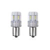 Set becuri auto cu LED CANBUS compatibil P21 R5W R10W 22 SMD Alb 12V 24V, destinat competitiilor auto sau off-road, Amio