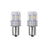 Set becuri auto cu LED CANBUS compatibil P21 R5W R10W 22 SMD Alb 12V 24V, destinat competitiilor auto sau off-road, Amio