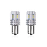 Set becuri auto cu LED CANBUS compatibil P21 R5W R10W 22 SMD Alb 12V 24V, destinat competitiilor auto sau off-road