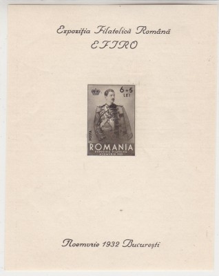 ROMANIA 1932 LP 101 EFIRO COLITA NEDANTELATA MNH foto