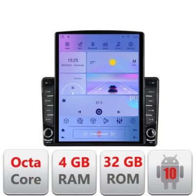 Navigatie Audi A4 B6 G-050 ecran tip TESLA 9.7&amp;quot; cu Android Radio Bluetooth Internet GPS WIFI 4+32GB DSP 4G Octa Core v1 CarStore Technology foto