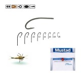 CARLIG MUSTAD BR FORJAT TIJA LUNGA CURBA PT. MUSCA nr.12