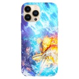 Husa compatibila cu Apple iPhone 15 Pro Max model Naruto and Sasuke Team Fight, Silicon, TPU, Viceversa, Transparent, Carcasa