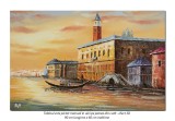 Cumpara ieftin Tablou pictat manual, Palatul dogilor, Venetia, 90x60cm ulei in cutit efect 3D, Spectaculos