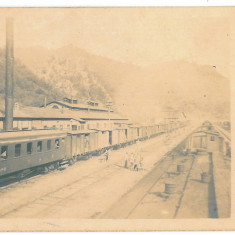 3545 - RAUL VADULUI, Valcea, Railway Station - old PC, real PHOTO - used - 1918