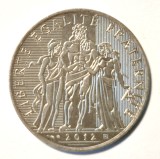 Moneda Argint Franta 10 Euro 2012 Hercule Patina XF AUNC