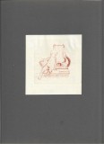 PM475N Ex-libris Paul Mixa de Franz Von Bayros, heliogravură, cca 1910