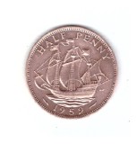 Moneda Marea Britanie 1/2 penny 1959, stare foarte buna, curata, Europa, Bronz