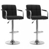 VidaXL Scaune de bar, 2 buc., negru, material textil