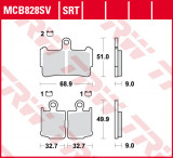 Cumpara ieftin Set placute frana fata TRW MCB828SV - Honda VFR 1200 F ABS (10-16) - VFR 1200 FD DCT ABS (10-16)
