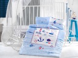 Cumpara ieftin Lenjerie Patut Bebe Sailing Fish (Bumbac 100%)