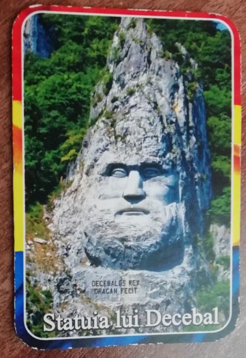 M3 C3 - Magnet frigider tematica turism - Decebal la Cazane - Romania 33