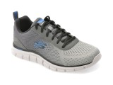 Cumpara ieftin Pantofi sport SKECHERS gri, TRACK, din material textil