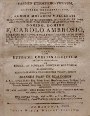 Ioan Pop de Săldăbagiu, ELEGIA CARMEN...VOTIVUM, Comarom, 1808